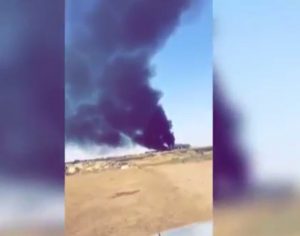 ” فيديو” مشاهد من داخل إحدى محطات ضح النفط في أرامكو السعودية بعد قصفها من قبل سلاح الجو المسير