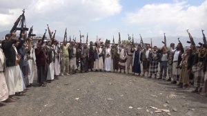 انصار الله والاحزاب اليمنية مع أبطال الجيش واللجان الشعبية في جبهة قعطبة بالضالع