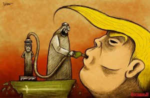 في ظل حلب البقرة بشدة.. ترامب يغير الوضعية “شاهد الكاريكاتير”
