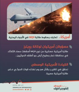 “شاهد” أمريكا تعترف رسمياً بسقوط طائرة #MQ9 في اليمن