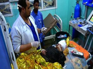 إصابة طفلة آثر قصف مدفعي سعودي على مديرية شدأ  الحدودية بـ صعدة”صور”
