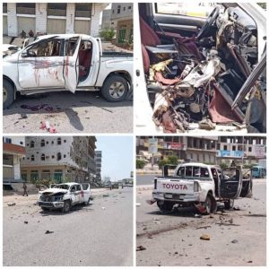 صور وتفاصيل.. اغتيال قائد جبهة الحازمية بانفجار في عدن