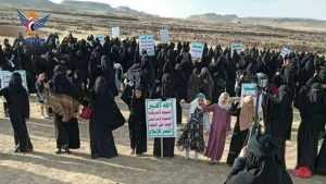 مسيرات للهيئة النسائية بمحافظة صنعاء بسنوية الشهيد الصماد