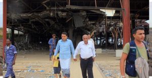 وزير حقوق الإنسان يطلع على الأضرار التي خلفها العدوان في مطار الحديدة