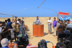 مؤتمر صحفي بميناء رأس عيسى حول المستجدات المتعلقة بخزان صافر