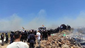 عشرات المصابين والمعتقلين خلال قمع العدو الإسرائيلي تظاهرة لأبناء الجولان المحتل