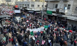 مسيرة وسط العاصمة الأردنية عمان تنديداً باستمرار العدوان الإسرائيلي على غزة