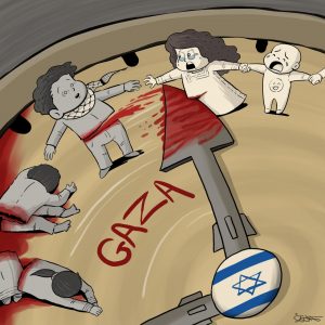 أطفال #غزة يقتلون على مدار الساعة – كاريكاتير