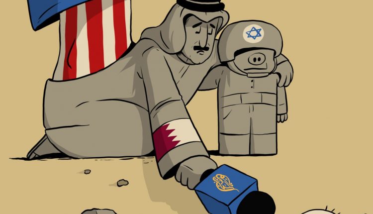 كاريكاتير .. الوضع الحقيقي لقناة الجزيرة في غزة