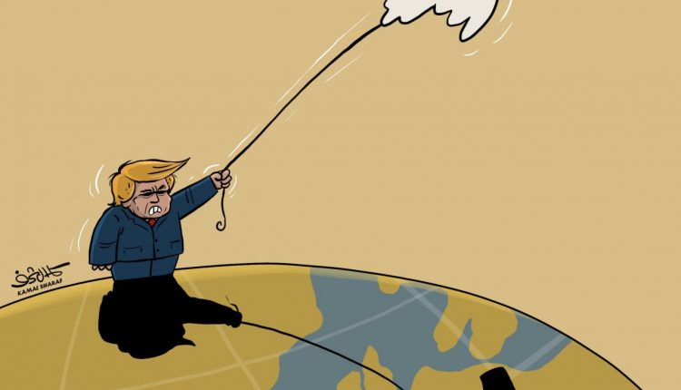 كاريكاتير .. أمريكا تدمر السلام العالمي بشبحياتها الإرهابية
