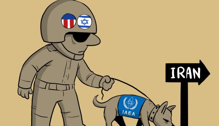 كاريكاتير .. الوكالة الدولية للطاقة الذرية كلب أمريكا البوليسي في إيران