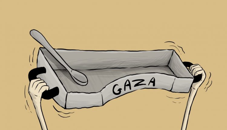 كاريكاتير .. غزة تموت جوعاً يا أمة المليار !!