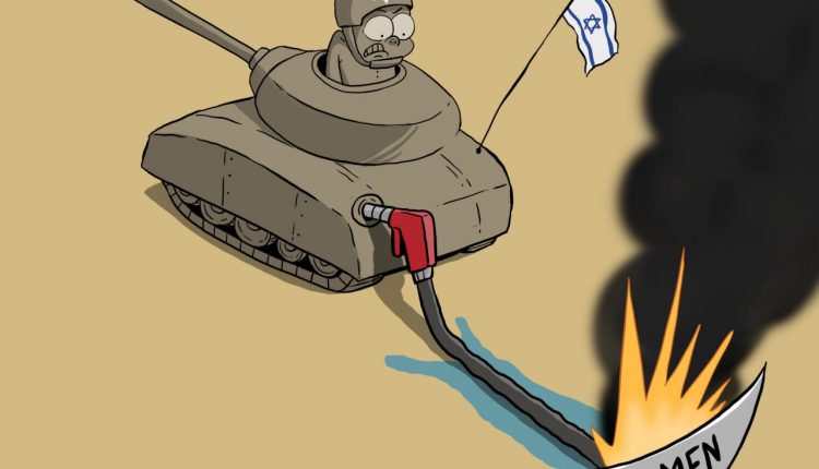 كاريكلاتير.. اليمن تقطع خط إمداد العدو الممول للغبادة بغزة