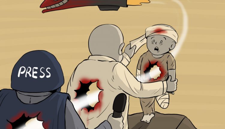 كاريكاتير.. قنابل أمريكا تواصل قتل الأطفال والصحفيين والأطباء في غزة