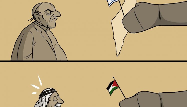 كاركياتير.. هذا نصيب الشعب الفلسكيني من مخطط حل الدولتين
