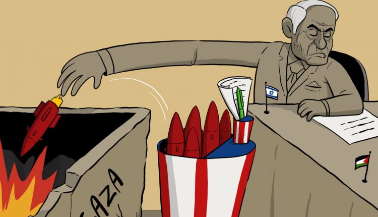 كاريكاتير.. قصف العدو الصهيوني لغزة بتوجيهات أمريكية
