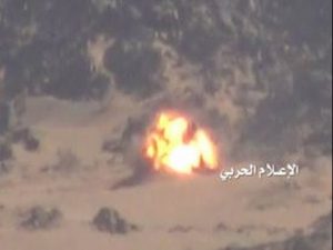 تدمير آلية عسكرية لمرتزقة الجيش السعودي بصحراء البقع