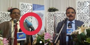 شاهد.. إماراتية تصفع الوزير الجبواني في احتفالية رسمية بمدينة عدن (صورة حصرية)