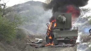 Army and Popular Forces Destroyed Saudi Military Vehicle in Najran