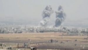 إستشهاد 20 شخصاً في مجزرة للتحالف الامريكي بمنطقة دير الزور شرق سورية