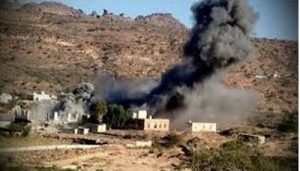 قصف صاروخي للمرتزقة على قرية في نهم يخلف إصابات