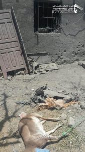 شاهد بالصور .. قصف مدفعي لمنازل المواطنين في الضالع