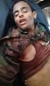 صورة لأحد قيادات المرتزقة بعد مقتله في ربوعة عسير